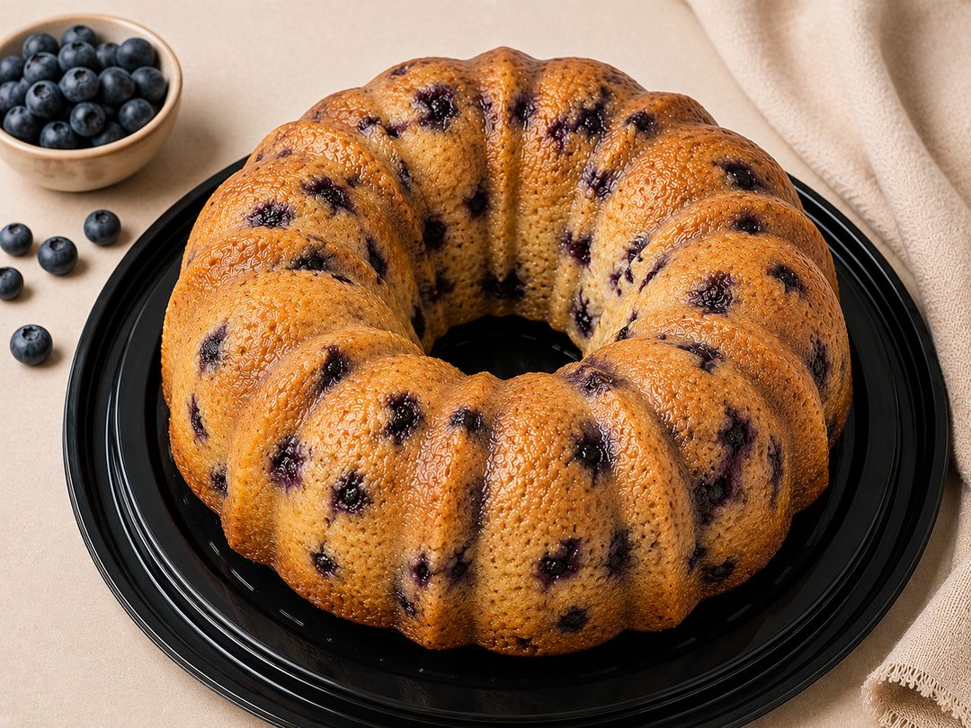 Blueberry rum cake