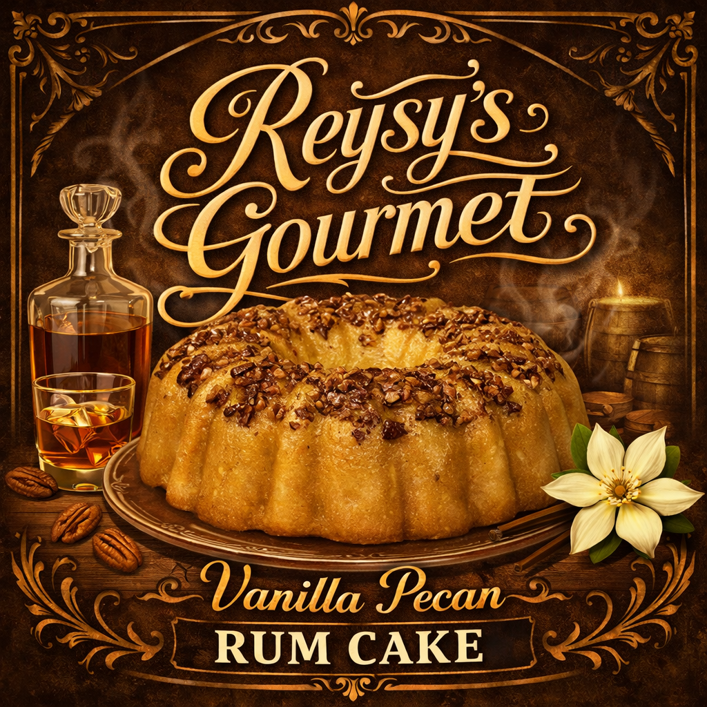 Vanilla Pecan rum cake